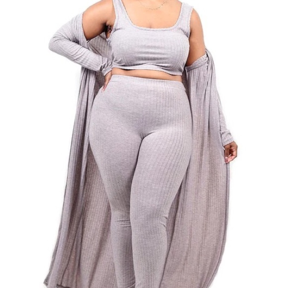 Oatmeal Ribbed 3 PC Set